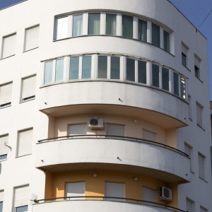 Modern apartment buildings